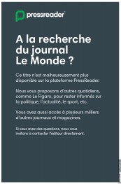 Current Issue of Le Monde