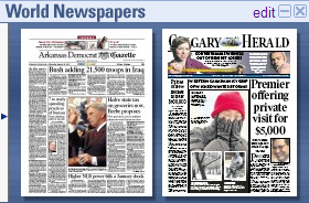 World Newspapers Gadget -screenshot World Newspapers Google Gadget Screenshot News